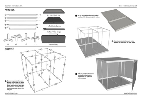 LAB300 Grow Tent (300x300x200cm)